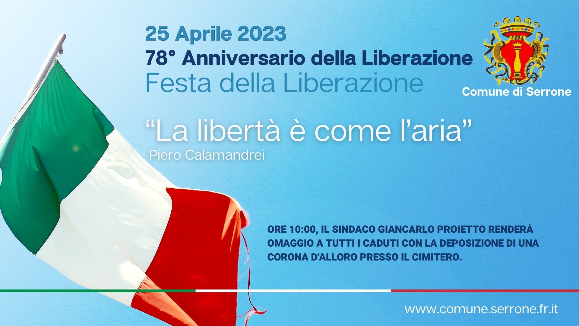 25 APRILE: FESTA DELLA LIBERAZIONE