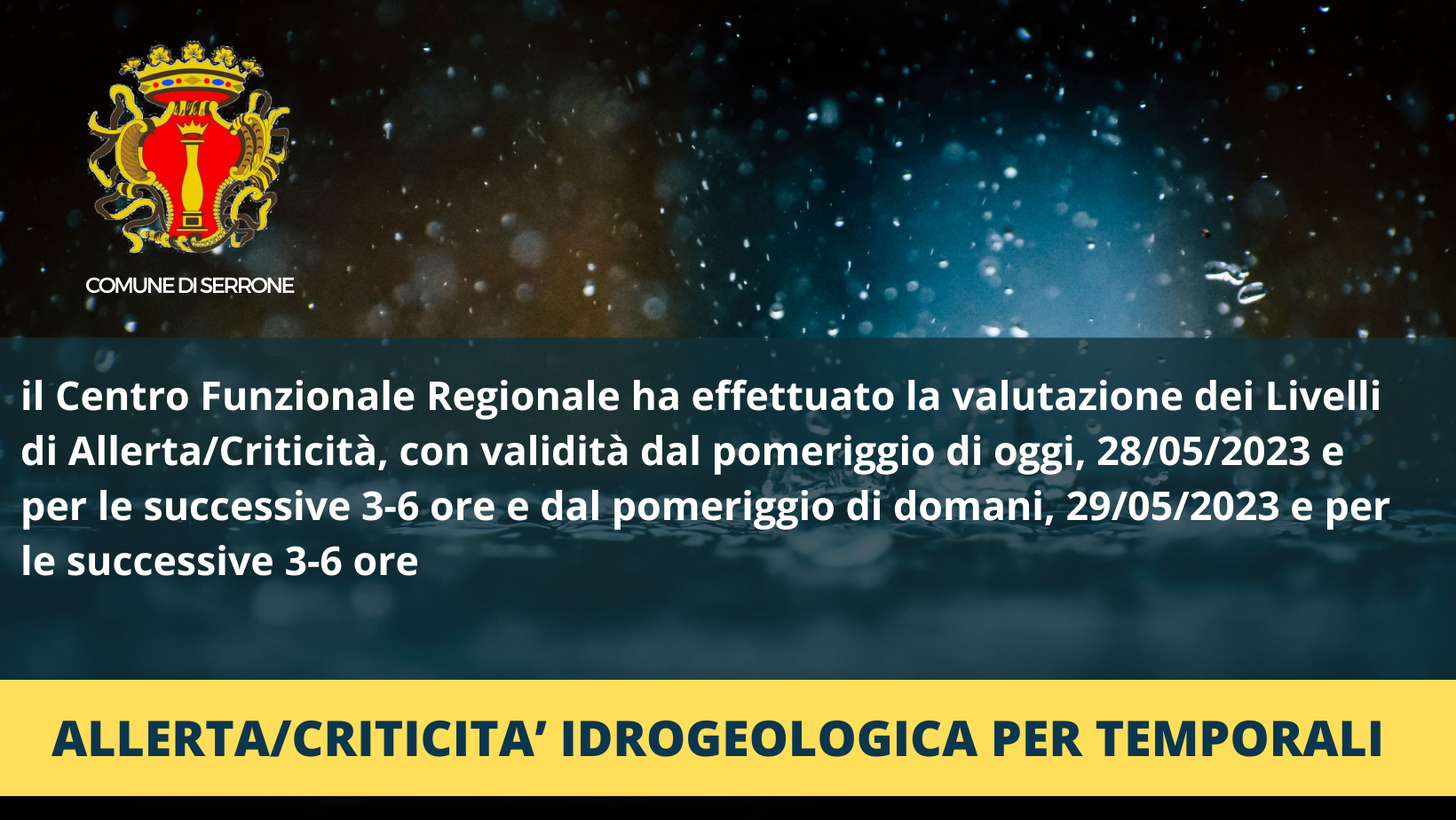 ALLERTAMENTO DEL SISTEMA DI PROTEZIONE CIVILE REGIONALE