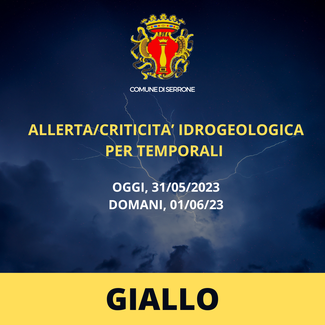 Allertamento del sistema di protezione civile Regionale del 31/05/2023