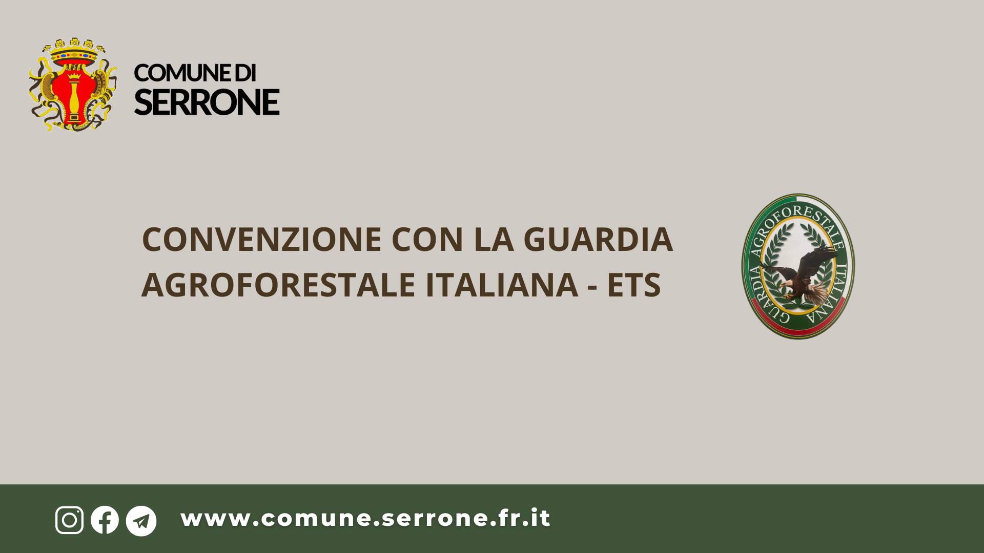 CONVENZIONE CON LA GUARDIA  AGROFORESTALE ITALIANA-ETS