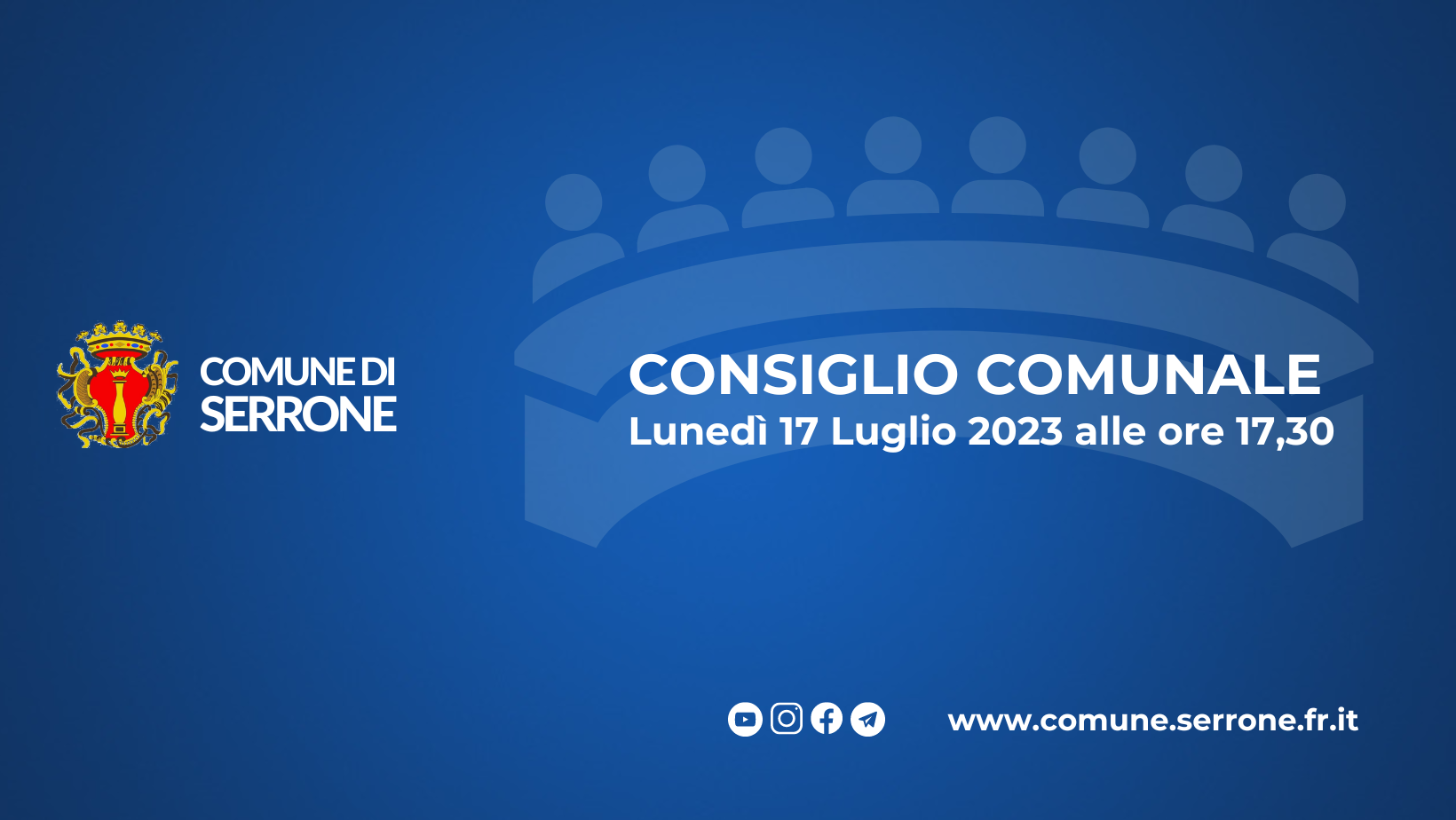 Consiglio Comunale lunedì 17 Luglio 2023 alle ore 17,30