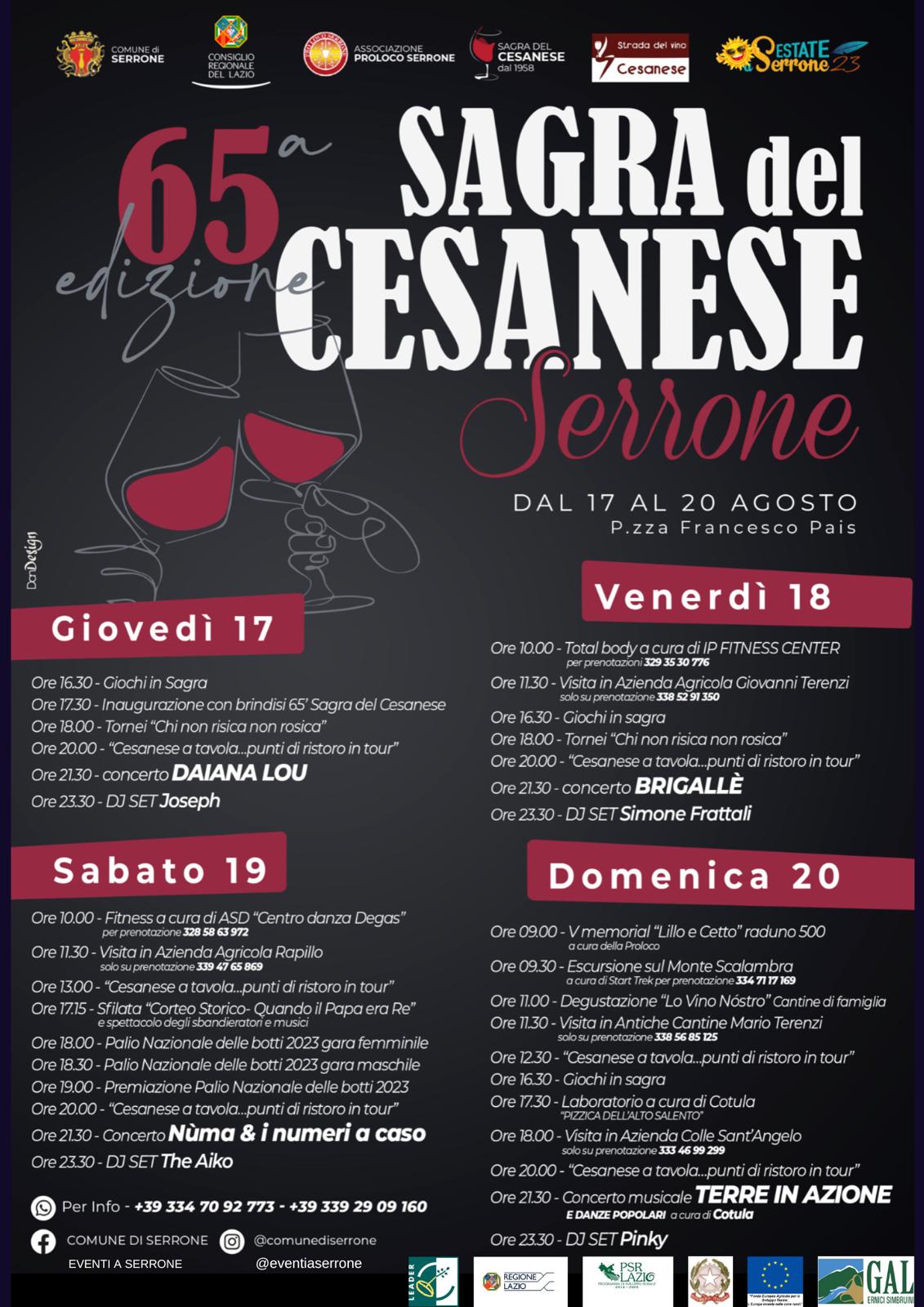 65ª Sagra del Cesanese